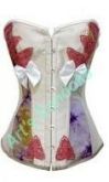 Corselet overbust (branco com vermelho)