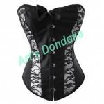 Corselet overbust (preto com branco)