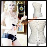 Corselet overbust (branco perolado)